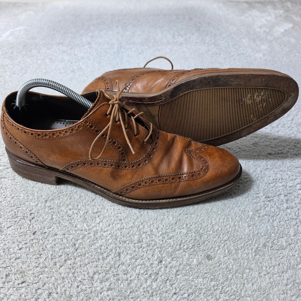 Cole Haan Oxford Shoes Mens 11 Brown Wingtip Nike Air C10146 giraldi